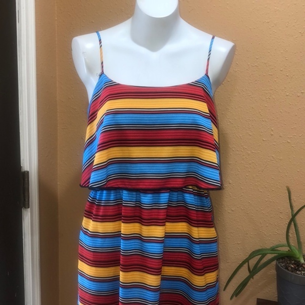Espresso striped colorful dress